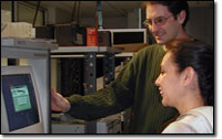Computer technology instructor and student image