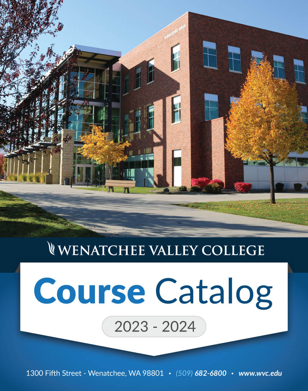 Catalog cover image with text that says "Wenatchee Valley College Catalog 2023-2024"